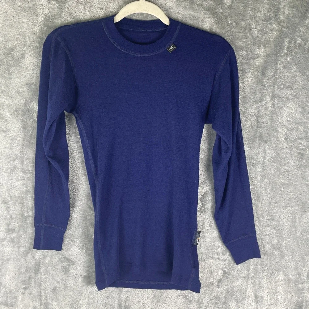 Helly Hansen Base Layer Top Unisex Medium Navy Blue Lifa Shirt Workwear 75001